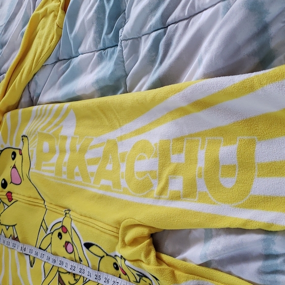 Pikachu Hooded Onsie Footless Pajamas Size L - Picture 9 of 12